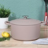 image:imageCrock Pot Artisan 5 Quart Enameled Cast Iron Round Dutch Oven RedMatte Dusty Pink