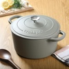image:imageCrock Pot Artisan 5 Quart Enameled Cast Iron Round Dutch Oven RedMatte Green