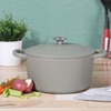 image:imageCrock Pot Artisan 5 Quart Enameled Cast Iron Round Dutch Oven RedMatte Green