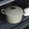 image:imageCrock Pot Artisan 5 Quart Enameled Cast Iron Round Dutch Oven RedMatte Green