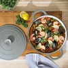 image:imageCrock Pot Artisan 5 Quart Enameled Cast Iron Round Dutch Oven RedMatte Green
