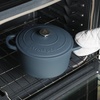 image:imageCrock Pot Artisan 5 Quart Enameled Cast Iron Round Dutch Oven RedMatte Navy Blue