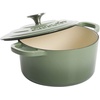 image:imageCrock Pot Artisan 5 Quart Enameled Cast Iron Round Dutch Oven RedPistachio Green