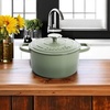 image:imageCrock Pot Artisan 5 Quart Enameled Cast Iron Round Dutch Oven RedPistachio Green
