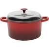 image:imageCrock Pot Artisan 5 Quart Enameled Cast Iron Round Dutch Oven RedRed w Glass Lid