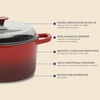 image:imageCrock Pot Artisan 5 Quart Enameled Cast Iron Round Dutch Oven RedRed w Glass Lid