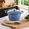 image:imageCrock Pot Artisan 5 Quart Enameled Cast Iron Round Dutch Oven RedSapphire Blue