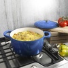 image:imageCrock Pot Artisan 5 Quart Enameled Cast Iron Round Dutch Oven RedSapphire Blue