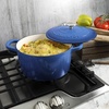 image:imageCrock Pot Artisan 5 Quart Enameled Cast Iron Round Dutch Oven RedSapphire Blue