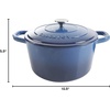image:imageCrock Pot Artisan 5 Quart Enameled Cast Iron Round Dutch Oven RedSapphire Blue