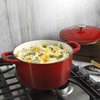 image:imageCrock Pot Artisan 5 Quart Enameled Cast Iron Round Dutch Oven RedScarlet Red