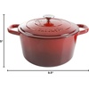 image:imageCrock Pot Artisan 5 Quart Enameled Cast Iron Round Dutch Oven RedScarlet Red