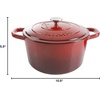 image:imageCrock Pot Artisan 5 Quart Enameled Cast Iron Round Dutch Oven RedScarlet Red