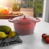 image:imageCrock Pot Artisan 5 Quart Enameled Cast Iron Round Dutch Oven RedScarlet Red
