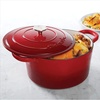 image:imageCrock Pot Artisan 5 Quart Enameled Cast Iron Round Dutch Oven RedScarlet Red