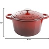 image:imageCrock Pot Artisan 5 Quart Enameled Cast Iron Round Dutch Oven RedScarlet Red