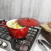 image:imageCrock Pot Artisan 5 Quart Enameled Cast Iron Round Dutch Oven RedScarlet Red