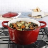 image:imageCrock Pot Artisan 5 Quart Enameled Cast Iron Round Dutch Oven RedScarlet Red