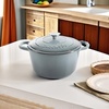 image:imageCrock Pot Artisan 5 Quart Enameled Cast Iron Round Dutch Oven RedSlate Gray