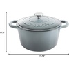 image:imageCrock Pot Artisan 5 Quart Enameled Cast Iron Round Dutch Oven RedSlate Gray