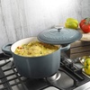 image:imageCrock Pot Artisan 5 Quart Enameled Cast Iron Round Dutch Oven RedSlate Gray