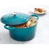image:imageCrock Pot Artisan 5 Quart Enameled Cast Iron Round Dutch Oven RedTeal Ombre