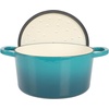 image:imageCrock Pot Artisan 5 Quart Enameled Cast Iron Round Dutch Oven RedTeal Ombre