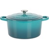 image:imageCrock Pot Artisan 5 Quart Enameled Cast Iron Round Dutch Oven RedTeal Ombre