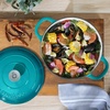 image:imageCrock Pot Artisan 5 Quart Enameled Cast Iron Round Dutch Oven RedTeal Ombre