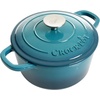 image:imageCrock Pot Artisan 5 Quart Enameled Cast Iron Round Dutch Oven RedTeal Ombre