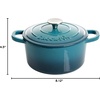 image:imageCrock Pot Artisan 5 Quart Enameled Cast Iron Round Dutch Oven RedTeal Ombre