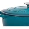 image:imageCrock Pot Artisan 5 Quart Enameled Cast Iron Round Dutch Oven RedTeal Ombre
