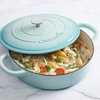 image:imageCrock Pot Artisan Enameled Cast Iron Braiser WLid 5Quart AquaAqua
