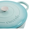 image:imageCrock Pot Artisan Enameled Cast Iron Braiser WLid 5Quart AquaAqua