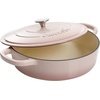 image:imageCrock Pot Artisan Enameled Cast Iron Braiser WLid 5Quart AquaBlush Pink