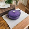 image:imageCrock Pot Artisan Enameled Cast Iron Braiser WLid 5Quart AquaLavender Purple