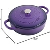 image:imageCrock Pot Artisan Enameled Cast Iron Braiser WLid 5Quart AquaLavender Purple