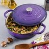 image:imageCrock Pot Artisan Enameled Cast Iron Braiser WLid 5Quart AquaLavender Purple