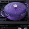 image:imageCrock Pot Artisan Enameled Cast Iron Braiser WLid 5Quart AquaLavender Purple
