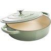 image:imageCrock Pot Artisan Enameled Cast Iron Braiser WLid 5Quart AquaPistachio