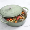 image:imageCrock Pot Artisan Enameled Cast Iron Braiser WLid 5Quart AquaPistachio