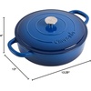 image:imageCrock Pot Artisan Enameled Cast Iron Braiser WLid 5Quart AquaSapphire Blue