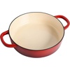 image:imageCrock Pot Artisan Enameled Cast Iron Braiser WLid 5Quart AquaScarlet Red