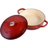 image:imageCrock Pot Artisan Enameled Cast Iron Braiser WLid 5Quart AquaScarlet Red