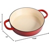 image:imageCrock Pot Artisan Enameled Cast Iron Braiser WLid 5Quart AquaScarlet Red