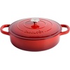 image:imageCrock Pot Artisan Enameled Cast Iron Braiser WLid 5Quart AquaScarlet Red