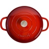 image:imageCrock Pot Artisan Enameled Cast Iron Braiser WLid 5Quart AquaScarlet Red