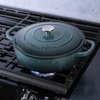 image:imageCrock Pot Artisan Enameled Cast Iron Braiser WLid 5Quart AquaSlate Gray