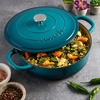 image:imageCrock Pot Artisan Enameled Cast Iron Braiser WLid 5Quart AquaTeal Ombre