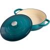 image:imageCrock Pot Artisan Enameled Cast Iron Braiser WLid 5Quart AquaTeal Ombre